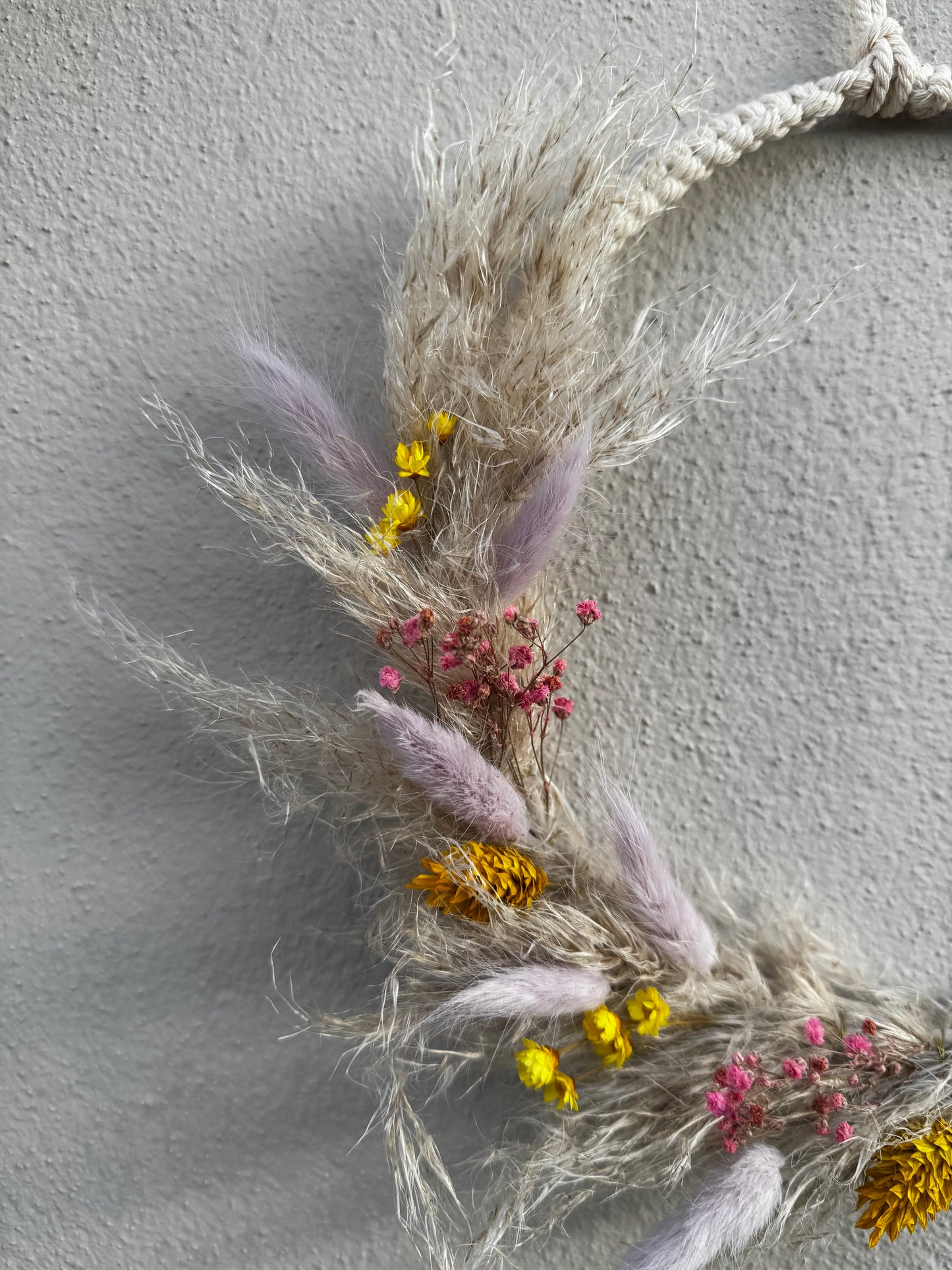 Flowerhoop mit Makramee 20cm