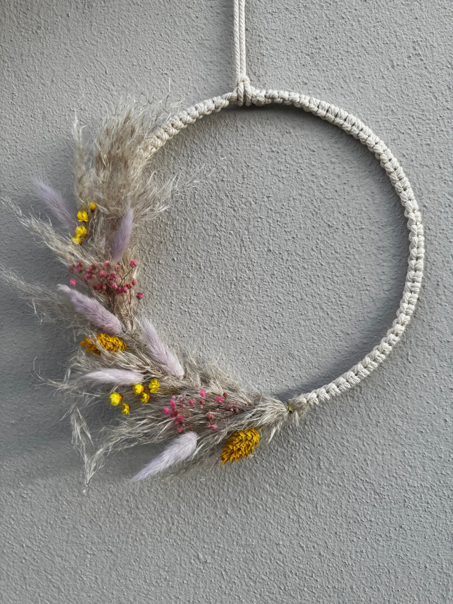 Flowerhoop mit Makramee 20cm